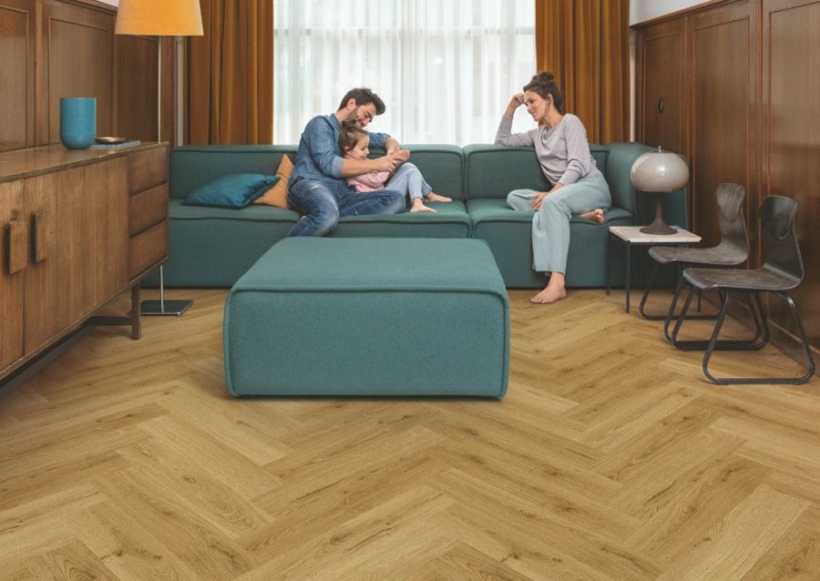 Вінілова підлога Quick Step Ciro Herringbone AVHBU40363 Botanic smoked oak