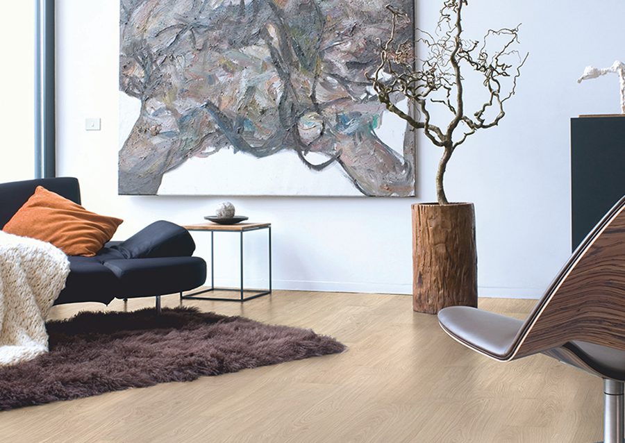 Ламінат Quick-Step Eligna EL1304 Дошка дубова світло-сіра лакована