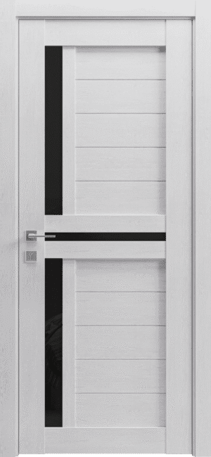 Міжкімнатні двері Rodos Modern Alfa BLK з чорним склом.