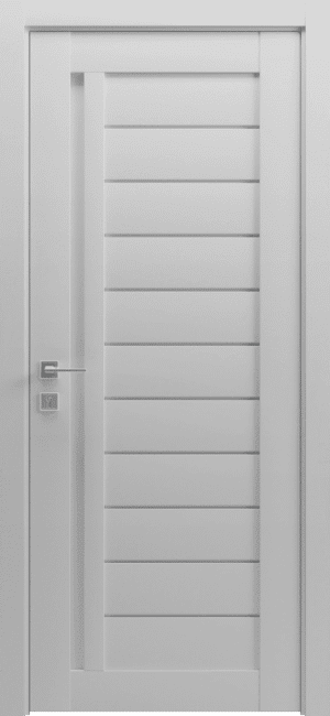 Двері Rodos Modern Bianca з вертикальною вставкою.