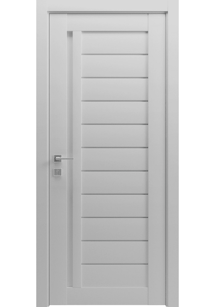 Двері Rodos Modern Bianca з вертикальною вставкою.