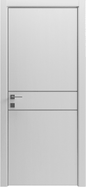 Двері Rodos Modern Flat 01 INSIDE з внутрішнім алюмінієвим контуром.