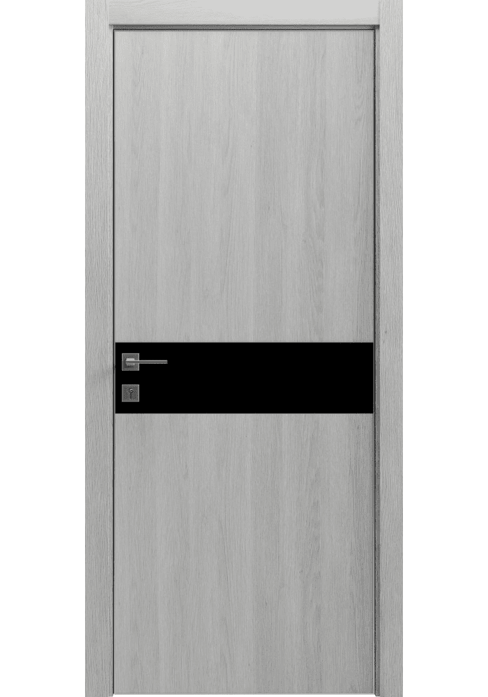 Сучасні двері Rodos Modern Flat-02 з алюмінієвим контуром.