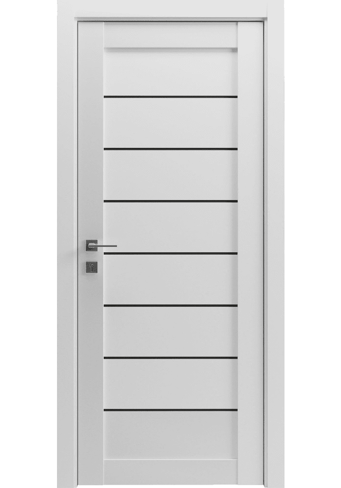 Міжкімнатні двері Rodos Grand Lux 2 BLK у сучасному інтер'єрі.