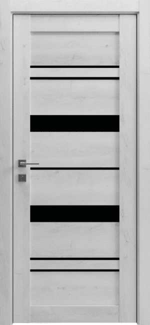 Міжкімнатні двері Rodos Grand Lux 5 BLK у темному кольорі.