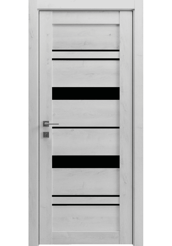 Міжкімнатні двері Rodos Grand Lux 5 BLK у темному кольорі.